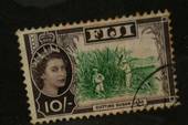 FIJI 1962 Elizabeth 2nd Definitive 10/- Cutting Sugar-Cane. Wmk Mult Block CA. - 72014 - VFU