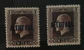 AITUTAKI 1917 Geo 5th 3d Chocolate. Recess. Both Perfs. - 72018 - UHM