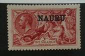 NAURU 1916 Geo 5th Definitive 5/- Bright Carmine. Very lightly hinged. - 72029 - LHM