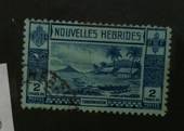 NOUVELLES HEBRIDES 1953 Definitive 2f Blue on pale green. - 72035 - VFU