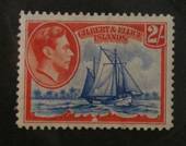 GILBERT & ELLICE ISLANDS 1939 Geo 6th Definitive 2/- Deep Ultramarine and Orange-Red. - 72038 - UHM