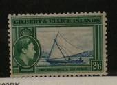 GILBERT & ELLICE ISLANDS 1939 Geo 6th Definitive 2/6 Brownish-Black and Turquoise-Blue. - 72044 - UHM