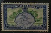 COOK ISLANDS 1949 Definitive 3d Blue and Green with inverted watermark. Quite rare. - 72050 - Mint
