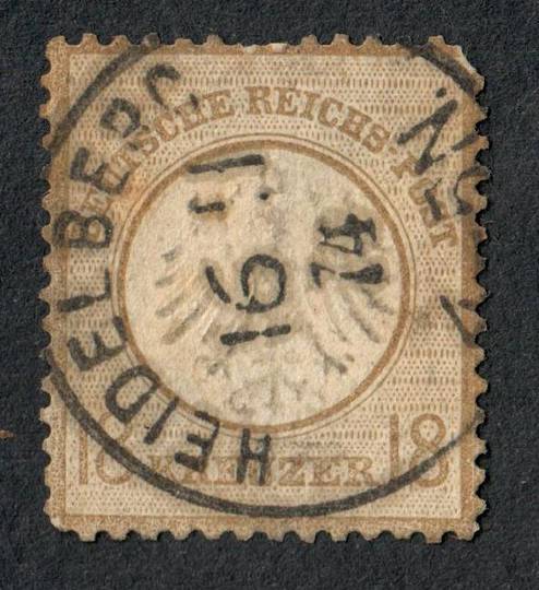 GERMANY 1872 Definitive Small Shield 18k Bistre. Postmark HEIDELBURG 16/1/1874. - 72077 - Used