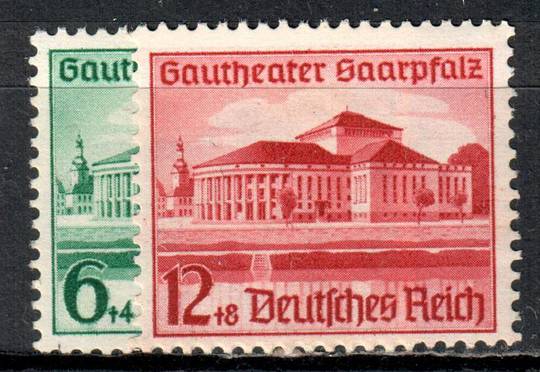 GERMANY 1938 Opening of Gautheatre and Hitler's Culture Fund. Set of 2. - 72089 - UHM