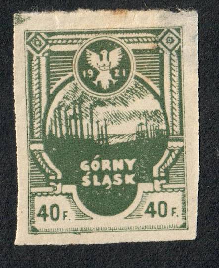 EAST SILESIA 1920 Issue for the Polish Troops disputing the area before partition on 26/7/1920 : 40f Grey. Not listed by Stanley
