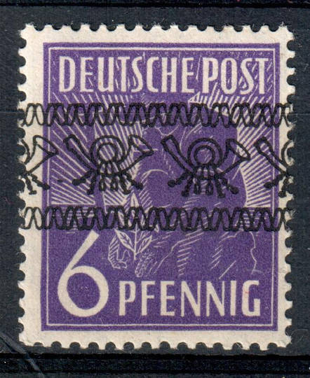 GERMANY Allied Occupation 1948 6 pf Violet with reduced size overprint A2 as listed by Stanley Gibbons. Nice offset printing on