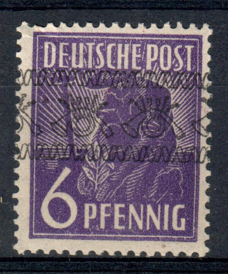 GERMANY Allied Occupation 1948 6 pf Violet with reduced size overprint A2 as listed by Stanley Gibbons. Overprint inverted. - 72