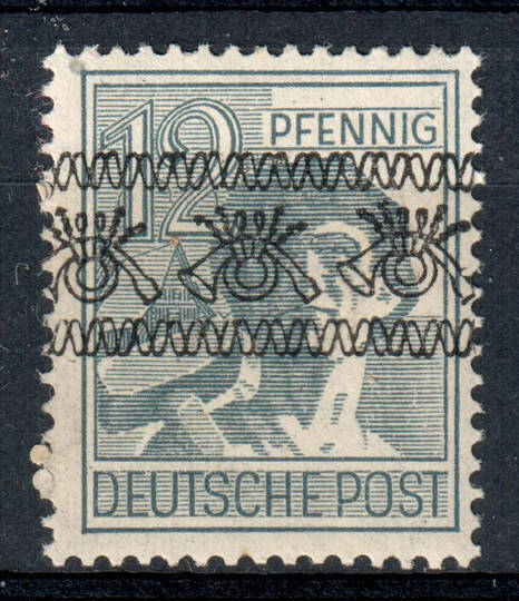 GERMANY Allied Occupation 1948 12 pf Grey with reduced size overprint A2 as listed by Stanley Gibbons. Overprint inverted. - 721