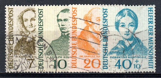 WEST GERMANY 1955 Humanitarian Relief Fund. Set of 4. Good light cancels. - 72120 - FU