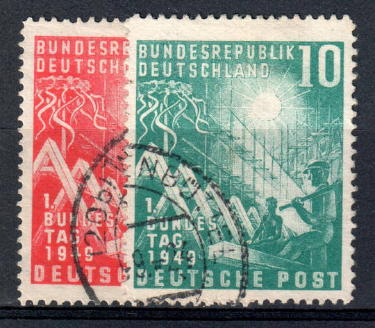 WEST GERMANY 1949 Opening of the West German Parliament in Bonn. Set of 2. - 72135 - FU