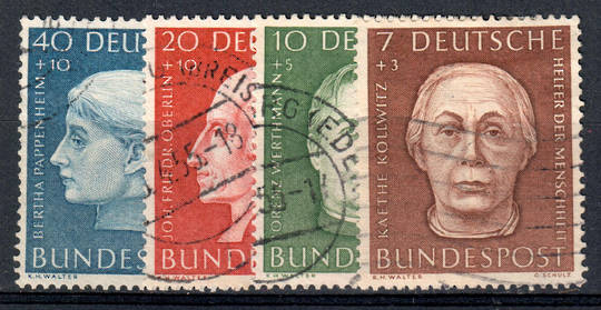 WEST GERMANY 1954 Humanitarian Relief Fund. Set of 4. - 72158 - VFU