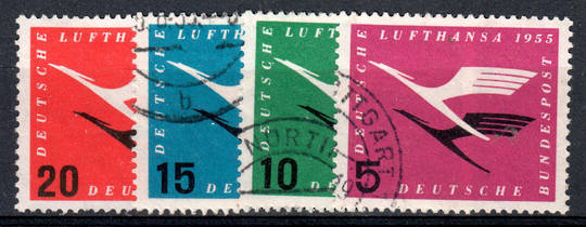WEST GERMANY 1955 Re-establishment of "Lufthansa Airways". Set of 4. - 72159 - VFU
