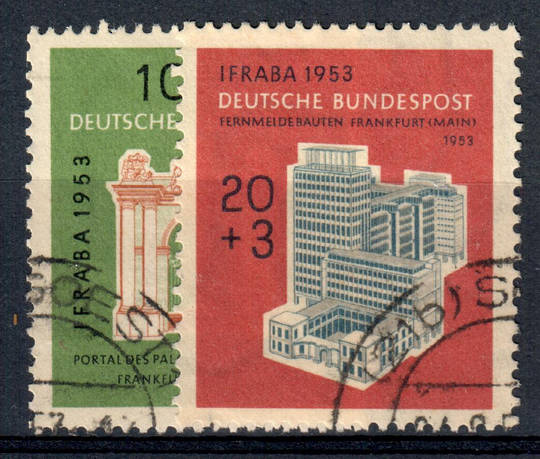 WEST GERMANY 1953 Frankfurt International Philatelic Exhibition. Set of 2. - 72162 - VFU