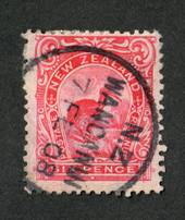 NEW ZEALAND 1898 Pictorial 6d Redrawn Carmine-Pink. Perf 14x13.1/4. Date of issue stated to be Feb 1908. This stamp is clearly p
