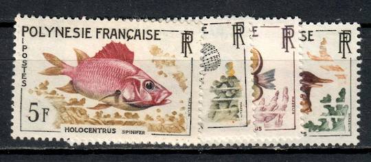 FRENCH POLYNESIA 1962 Fish. Set of 4. - 72346 - LHM