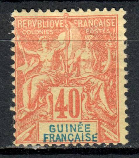 FRENCH GUINEA 1892 Definitive 40c Red on yellow. - 72367 - LHM