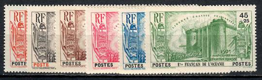 FRENCH OCEANIC SETTLEMENTS 1939 150th Anniversary of the French Revolution. Set of 6. Small thin on the 5fr. - 72373 - Mint