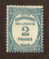 FRANCE 1927 Postage Due 2fr Greenish Blue. - 72390 - Mint