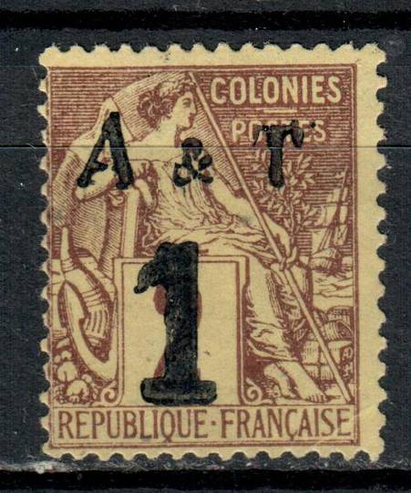 ANNAM and TONGKING 1888 Definitive Surcharge on French Colonies 1c on 2c Brown on buff. - 72391 - Mint