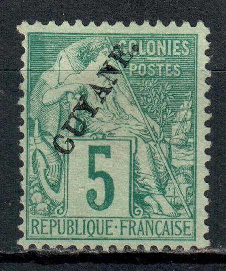 FRENCH GUIANA 1892 Surcharge on Commerce type 5c Green on pale green. - 72393 - MNG