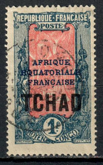 CHAD 1922 Definitive 1fr Slate-Blue and Rose. - 72394 - FU