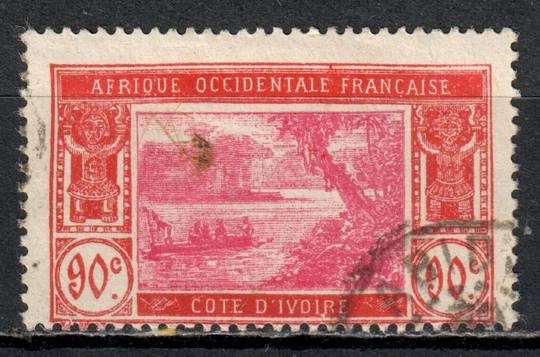 IVORY COAST 1932 Definitive 90c Carmine and Brown-Red. - 72396 - FU