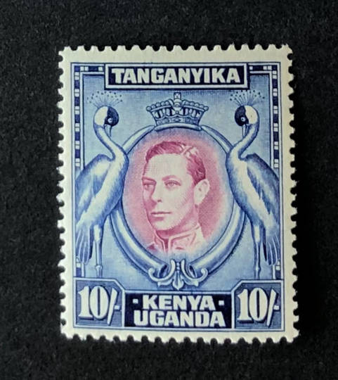 KENYA UGANDA TANGANYIKA 1938 Geo 6th Definitive 10/- Purple and Blue. - 72469 - LHM