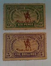 AUSTRALIA Coolgardie Cycle Express Company 6d and 5/- values. A little toning exists in the gum. Therefore MNG. - 72546 - MNG