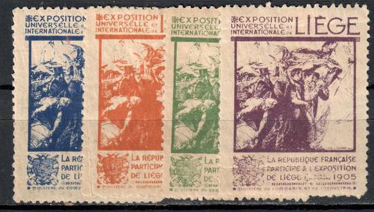 BELGIUM 1905 International Exhibition. Cinderellas. Set of 4. - 72578 - Mint