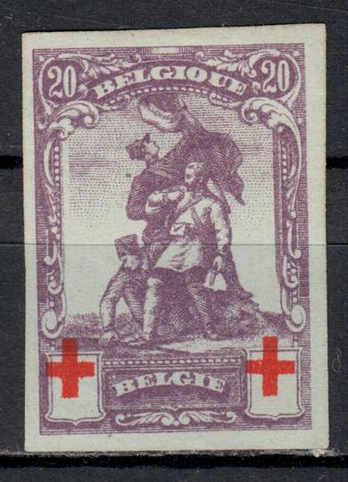 BELGIUM 1914 Red Cross Fund 20c + 20c Red and Violet. Imperf. - 72586 -