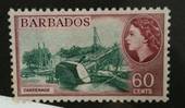 BARBADOS 1953 Elizabeth 2nd Definitive 60c Blue-Green and Brown-Purple. Very lightly hinged. Barely visible. - 73052 - LHM