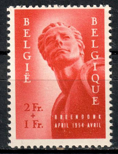 BELGIUM 1954 Political Prisoners Monument Fund 2fr+1fr Scarlet. Very lightly hinged. - 7326 - LHM