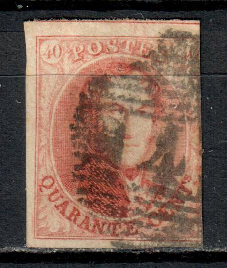 BELGIUM 1861 Definitive 40c Red. Cancel 14. 3 ecellent margins and the 4th intact.. - 7331 - Used