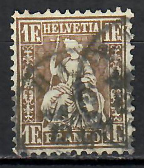 SWITZERLAND 1862 Definitive 1fr Bronze-Gold. - 73321 - VFU