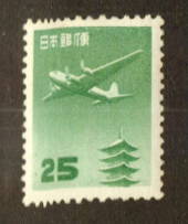 JAPAN 1951 Air 25 yen Green. Lightly hinged. - 73429 - Mint