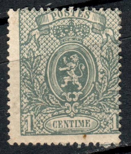 BELGIUM 1866 Definitive 1c Grey. Perf 15. Hinge remains. - 7351 - Mint