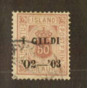 ICELAND 1902 Official 50 aur Dull Lilac. Perf 14 x 13.5. - 73527 - FU