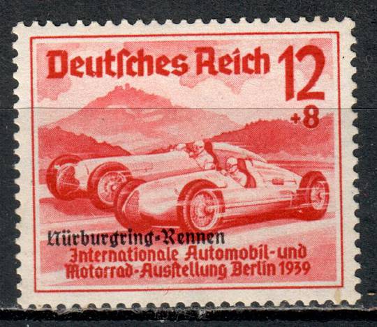 GERMANY 1939 Nurburgring Races and Hitler's Culture Fund 12pf + 8pf Carmine. - 73552 - Mint