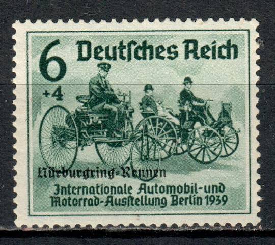 GERMANY 1939 Nurburgring Races and Hitler's Culture Fund 6pf + 4pf Blue-Green. - 73553 - Mint