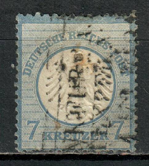 GERMANY 1872 Definitive Gulden Currency Small Shield 7kr Ultramarine. - 73573 - FU