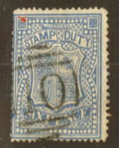 VICTORIA 1884 Stamp Duty 6d Blue Postally Used. Perf 12. - 73596 - FU