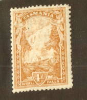 TASMANIA 1905 Definitive 4d Brown-Ochre. Perf 11. Watermark Sideways. - 73599 - Mint