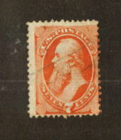 USA 1870 Stanton 7c Orange with Grill clearly visible. - 73602 - Used