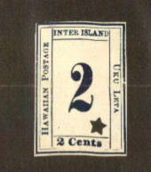 HAWAII 1863 2c Black on thick white wove paper. Forgery. - 73621 - Mint