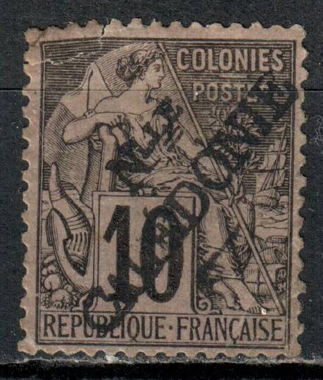 NEW CALEDONIA 1892 Definitive Surcharge Handstamped at Noumea 10c Black on lilac. - 73721 - Mint