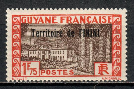 ININI 1932 Definitive 1f75 Chocolate and Carmine. The highest catalogued item in the set. - 73734 - UHM