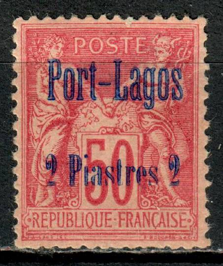 FRENCH POST OFFICES IN THE TURKISH EMPIRE PORT LAGOS 1893 Definitive 2pi on 50c Rose. - 73738 - Mint
