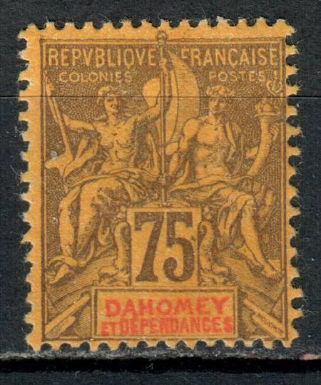 DAHOMEY 1899 Definitive 75c Brown on orange. - 73744 - LHM