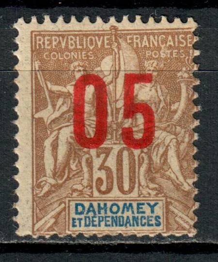 DAHOMEY 1912 Surcharge 05 on 30c Cinnamon on Drab. Wide Spacing. - 73750 - LHM